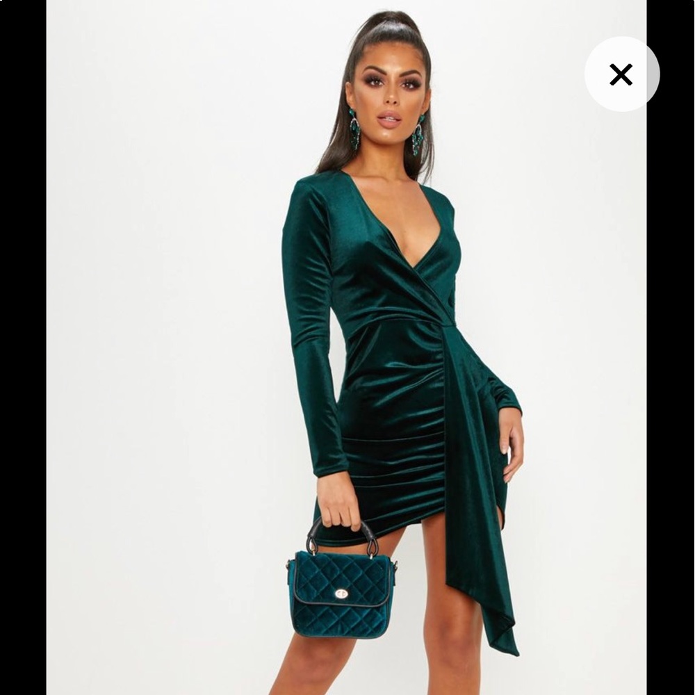 PrettyLilttleThing Velour dress
